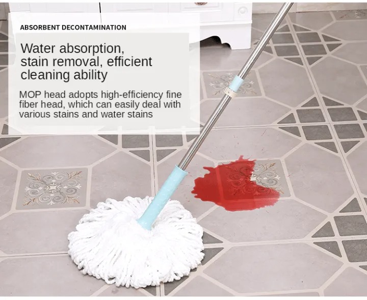 360° Rotating Head Mops with Bucket Mob Deep-cleaning magic mop-microfiber mop - Image 2