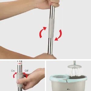 360° Rotating Head Mops with Bucket Mob Deep-cleaning magic mop-microfiber mop - Image 4