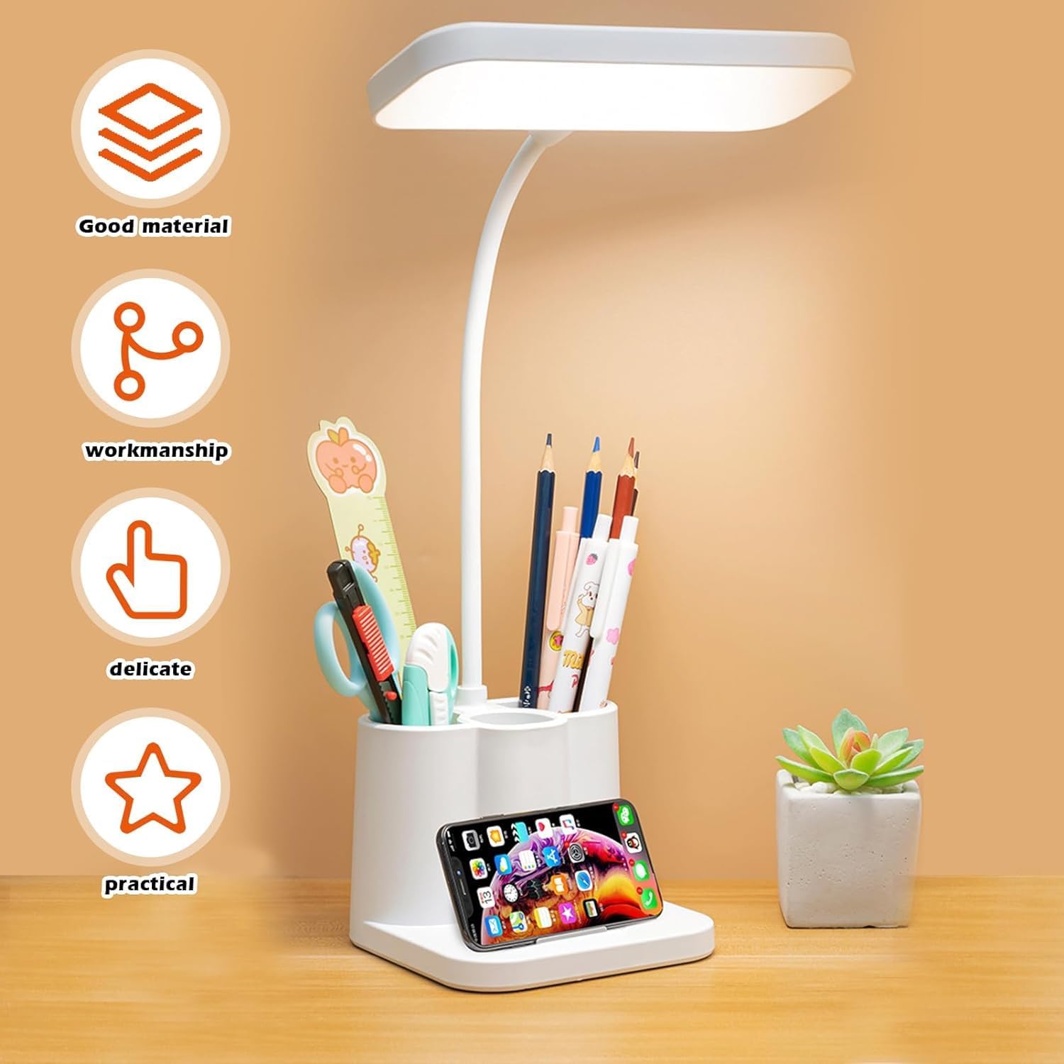 LED Learning Dormitory Bedroom Bedside Reading Night Light Table Lamp